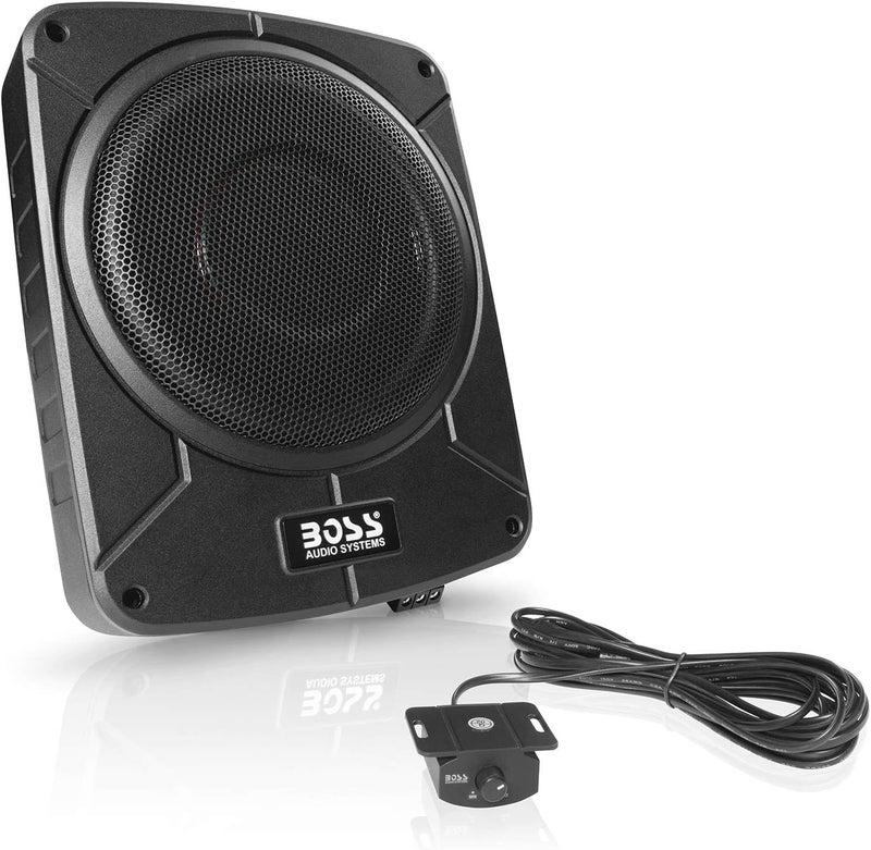 BOSS AUDIO SYSTEMS مضخم الصوت BOSS Audio Systems BAB10 - 1200 وات أقصى طاقة، مضخم صوت منخفض الارتفاع، 10 بوصة مع جهاز تحكم عن بعد - Image 1